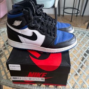 Nike Air Jordan 1 Mid Black White Blue